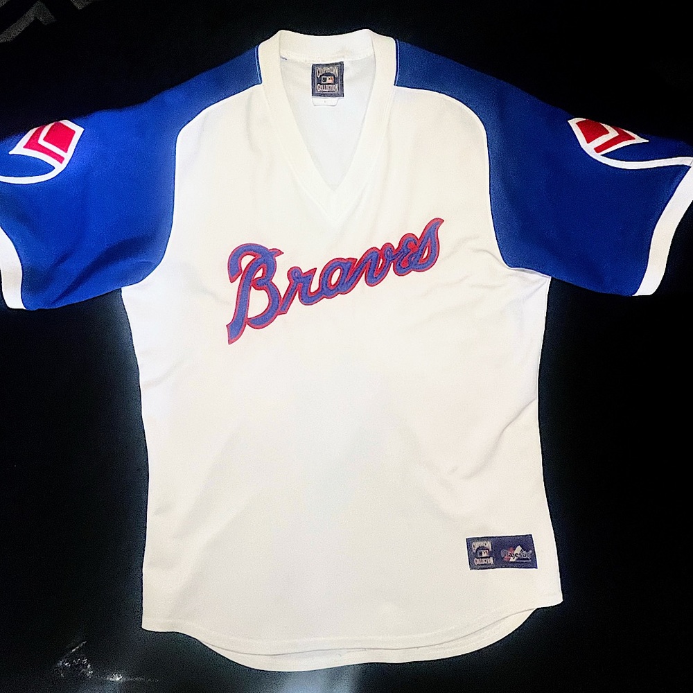 ATLANTA BRAVES 1970's Home Majestic Throwback Jersey